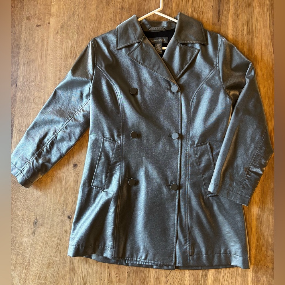 Banana Republic Metallic Warm Grey Jacket Size M
